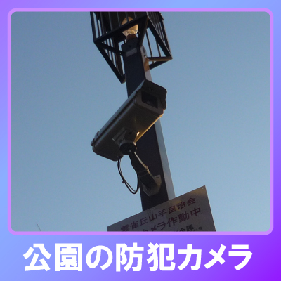 宝塚市の公園での防犯カメラ設置